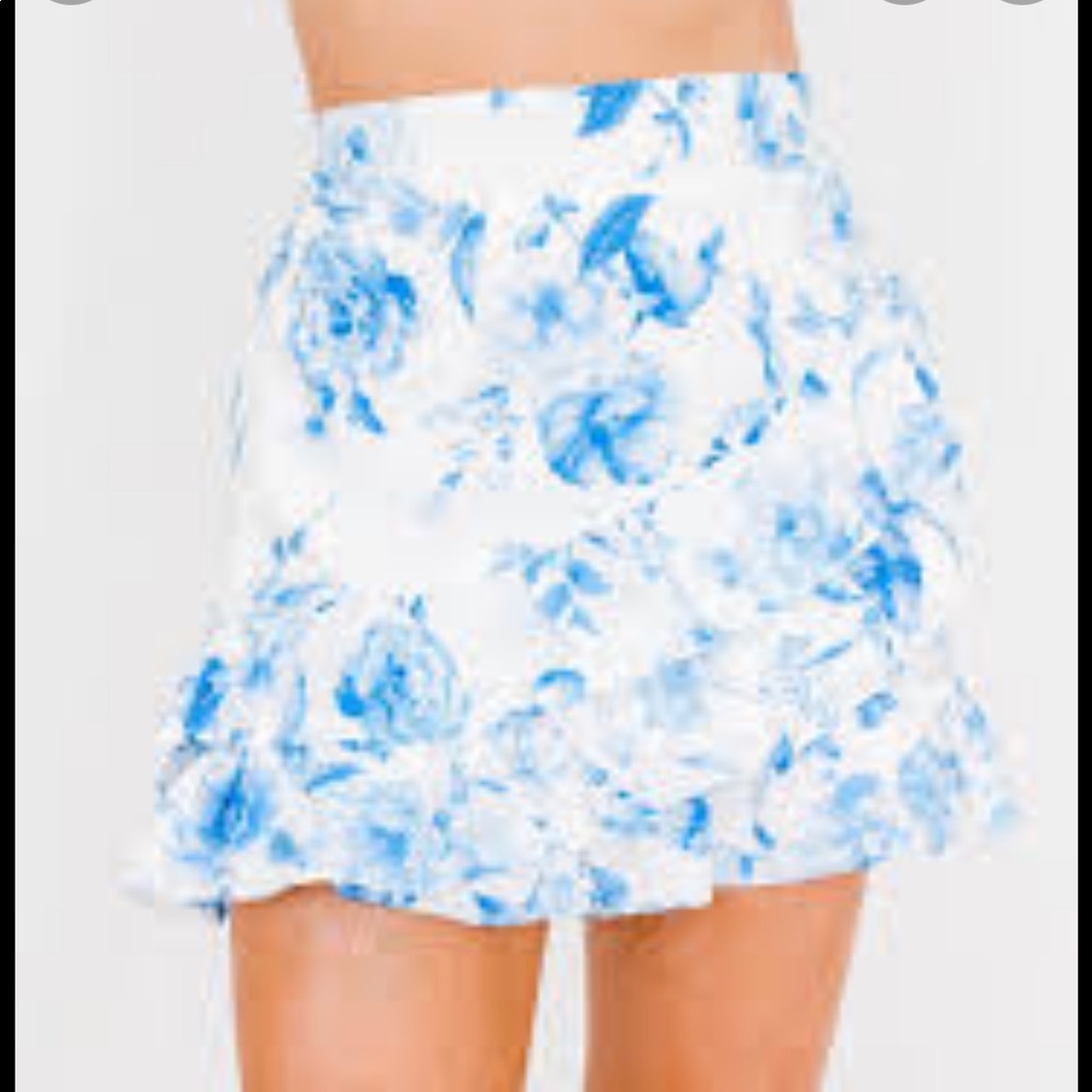 Ivy & Leo blue floral skirt